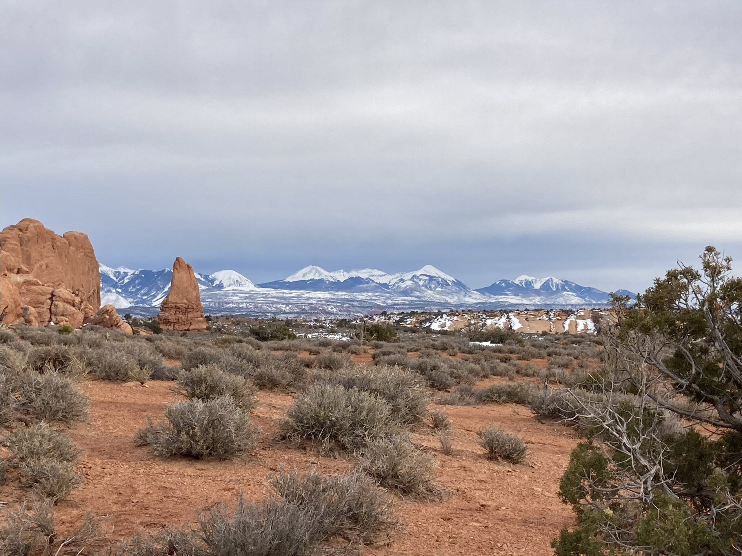 A desert landscape unfolding toward snow-capped peaks—symbolizing the father’s journey from rugged challenge to elevated clarity and integration.